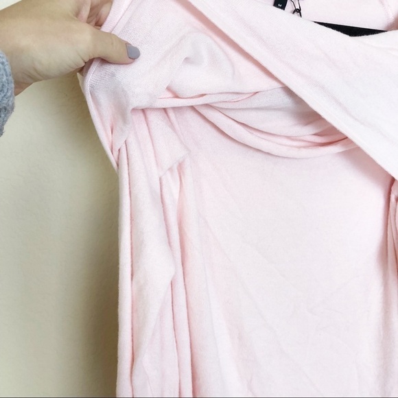 New Gibsonlook Convertible Neckline Cozy Tunic Top in Lotus Pink - Picture 4 of 11